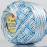 Blauw|Wit Crochet Embroidery NeedleCraft HandCraft 6×66.5gr