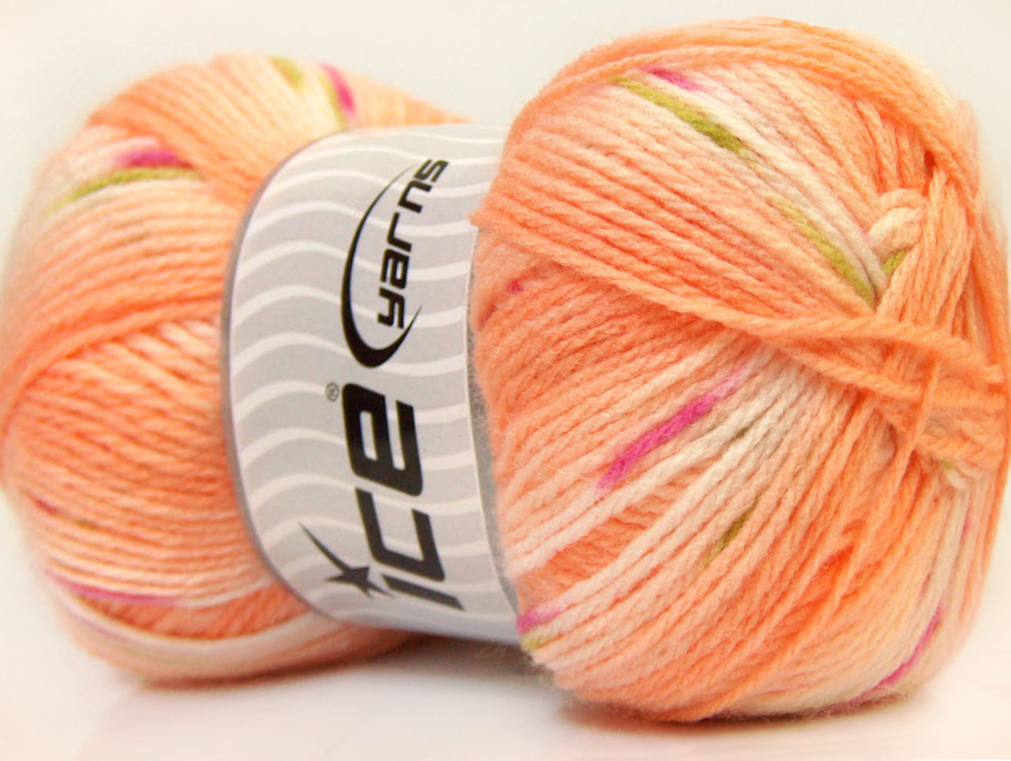 Groen|Roze|Licht Oranje Baby Garens 4x100gr