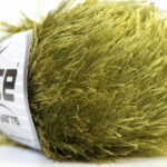 Olijfgroen Eyelash Yarns 8x50gr