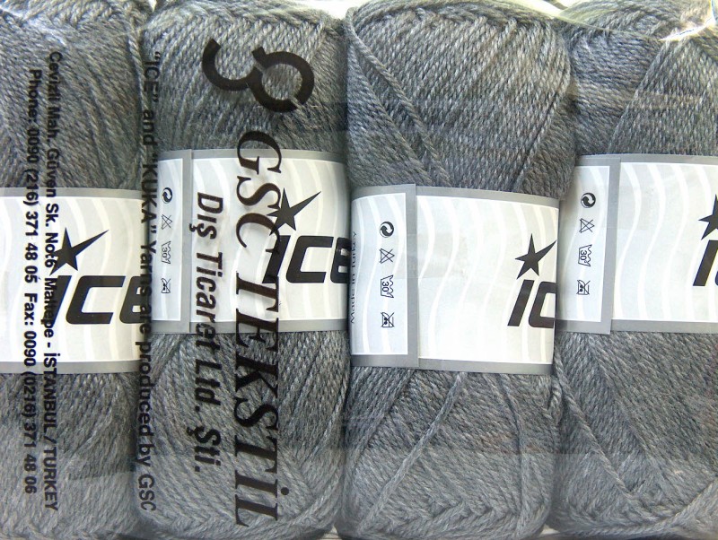 Grijs Basic – Plain Yarns 4x100gr