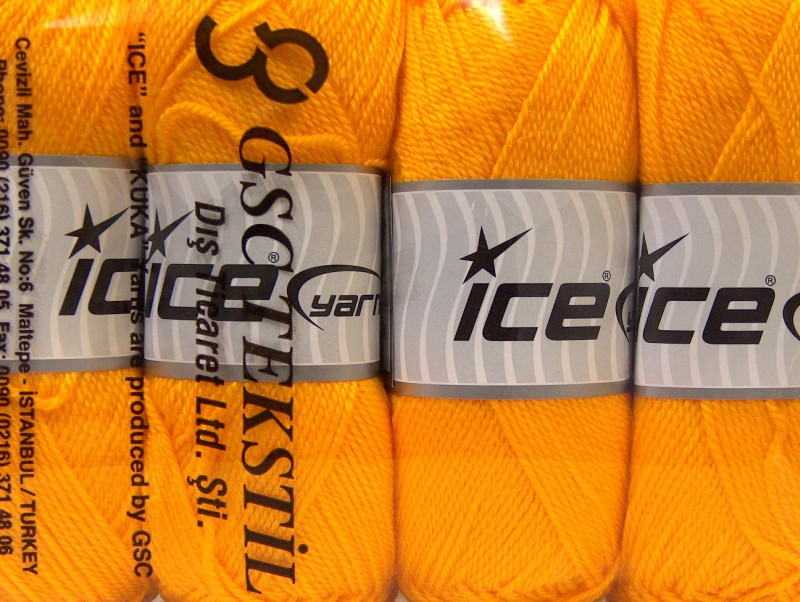 Geel Basic – Plain Yarns 4x100gr
