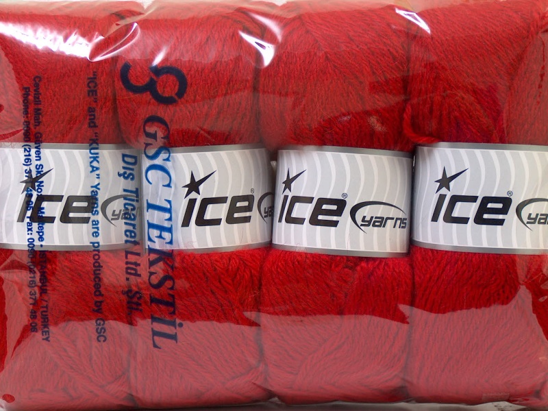 Rood Alpaca Wol Luxe Premium Garens 4x100gr