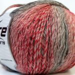 Roze|Rood|Grijs Herfst Winter Garens 4x100gr