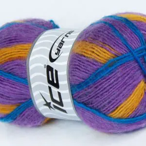 Blauw|Paars|Goud|Blauwgroen Herfst Winter Garens 4x100gr