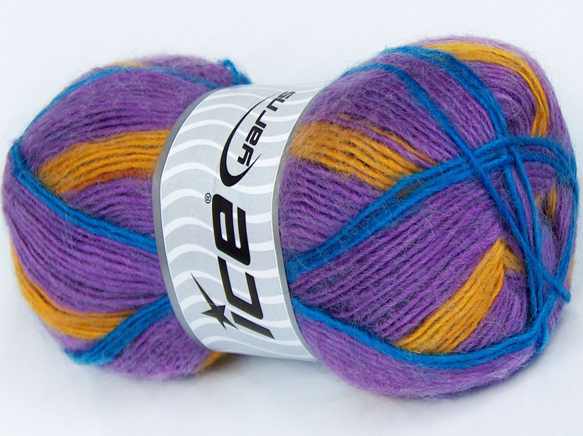 Blauw|Paars|Goud|Blauwgroen Herfst Winter Garens 4x100gr