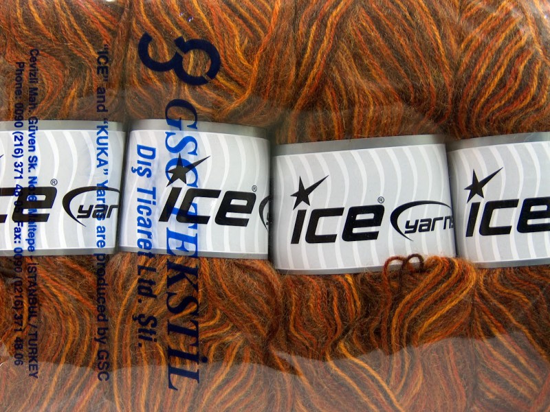 Bruin|Oranje|Goud|Koper Herfst Winter Garens 4x100gr