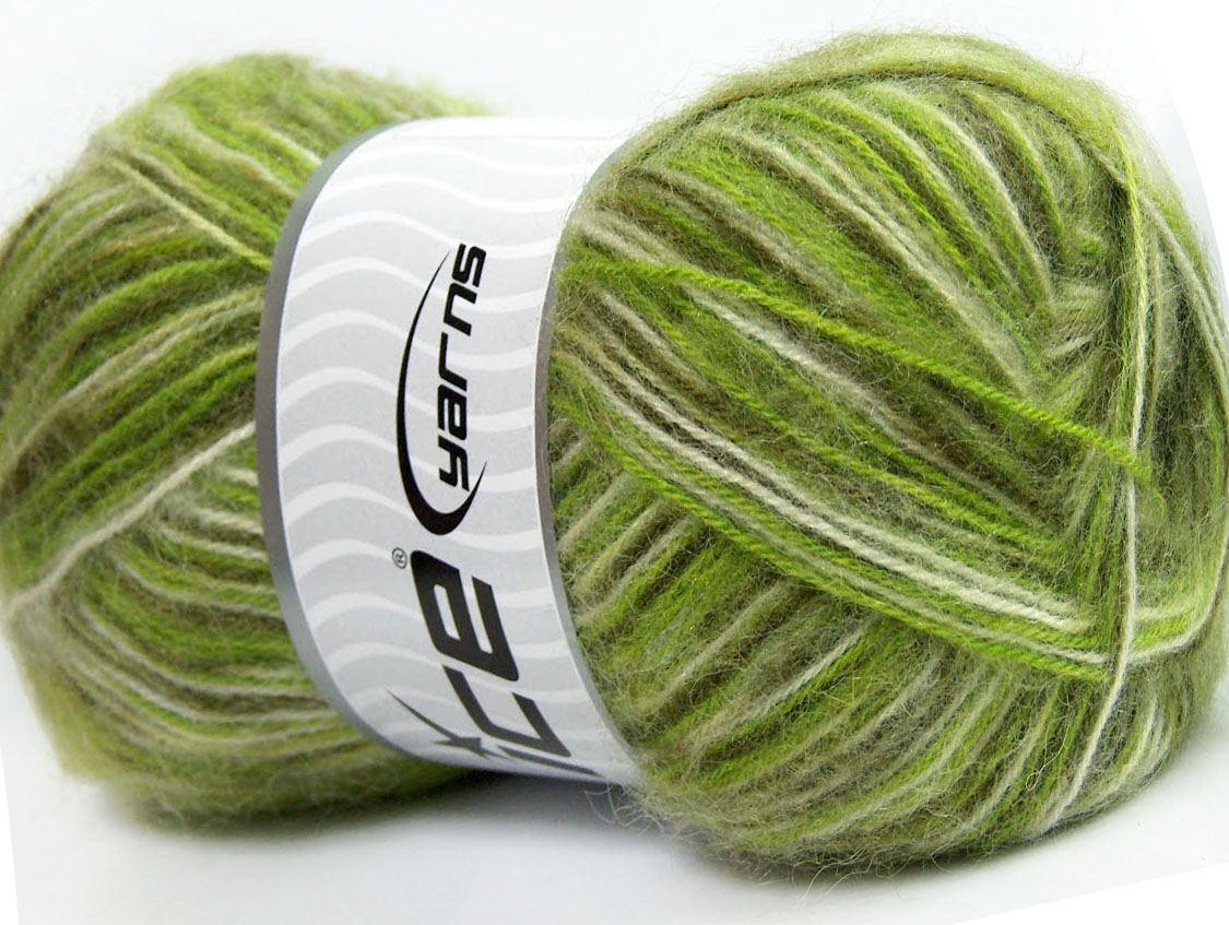 Wit|Groen Tinten Herfst Winter Garens 4x100gr