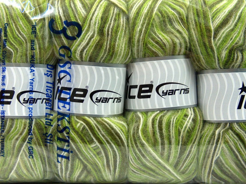 Wit|Groen Tinten Herfst Winter Garens 4x100gr