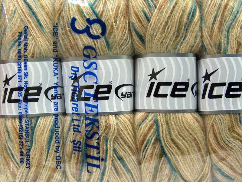 Bruin|Blauw|Beige Herfst Winter Garens 4x100gr