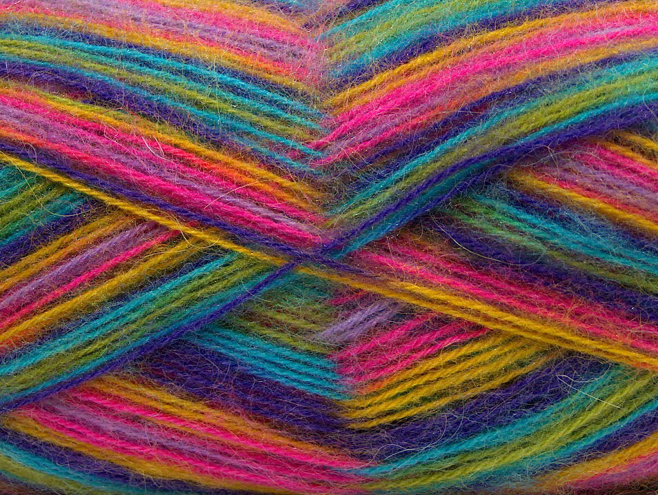 Groen|Roze|Paars|Turkoois|Geel Herfst Winter Garens 4x100gr