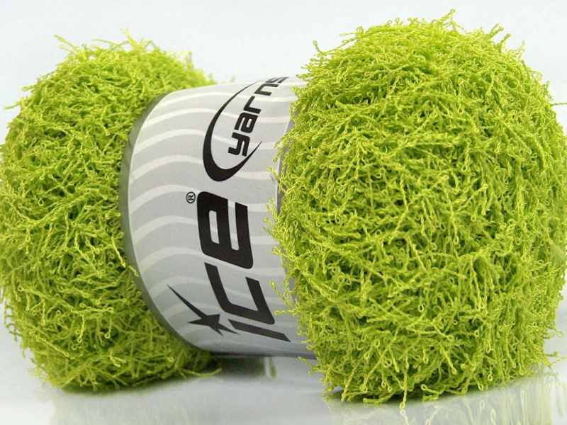 Licht Groen Eyelash Yarns 4x100gr
