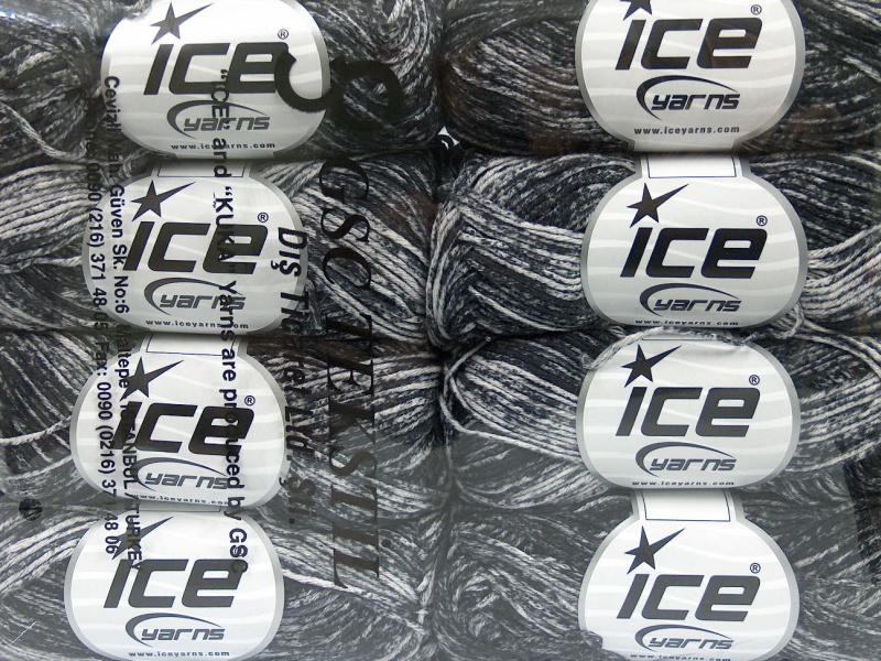 Zwart|Grijs Lente Zomer Garens 8x50gr
