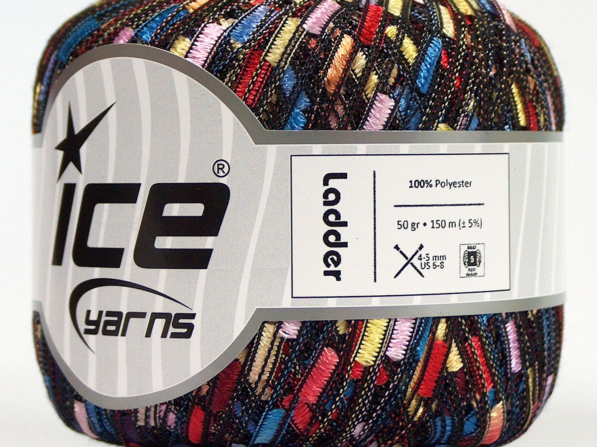 Blauw|Wit|Paars|Geel|Bordeaux Ribbon – Ladder Yarns 6×66.5gr