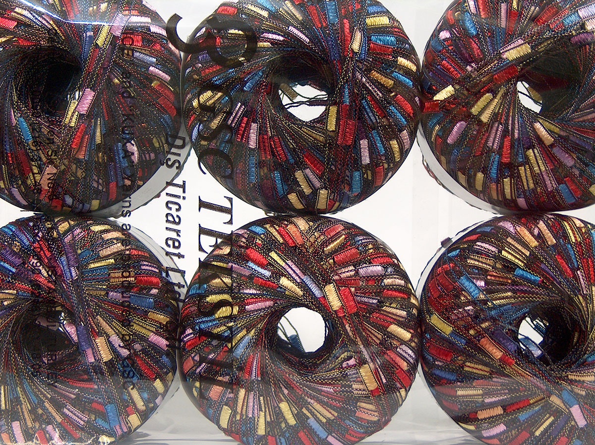Blauw|Wit|Paars|Geel|Bordeaux Ribbon – Ladder Yarns 6×66.5gr
