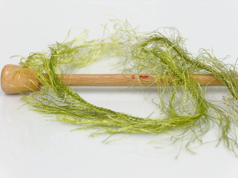 Groen|Oranje|Geel Eyelash Yarns 8x50gr
