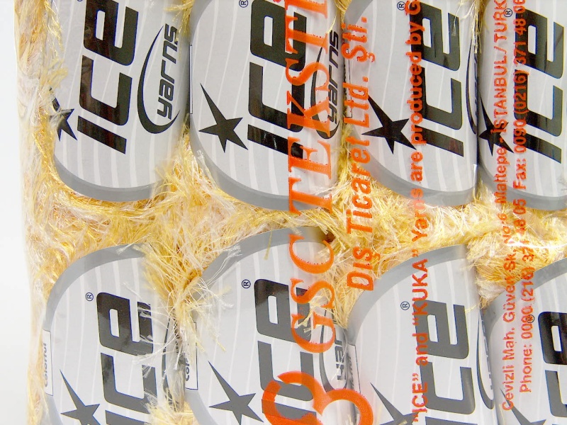 Wit|Geel Eyelash Yarns 8x50gr