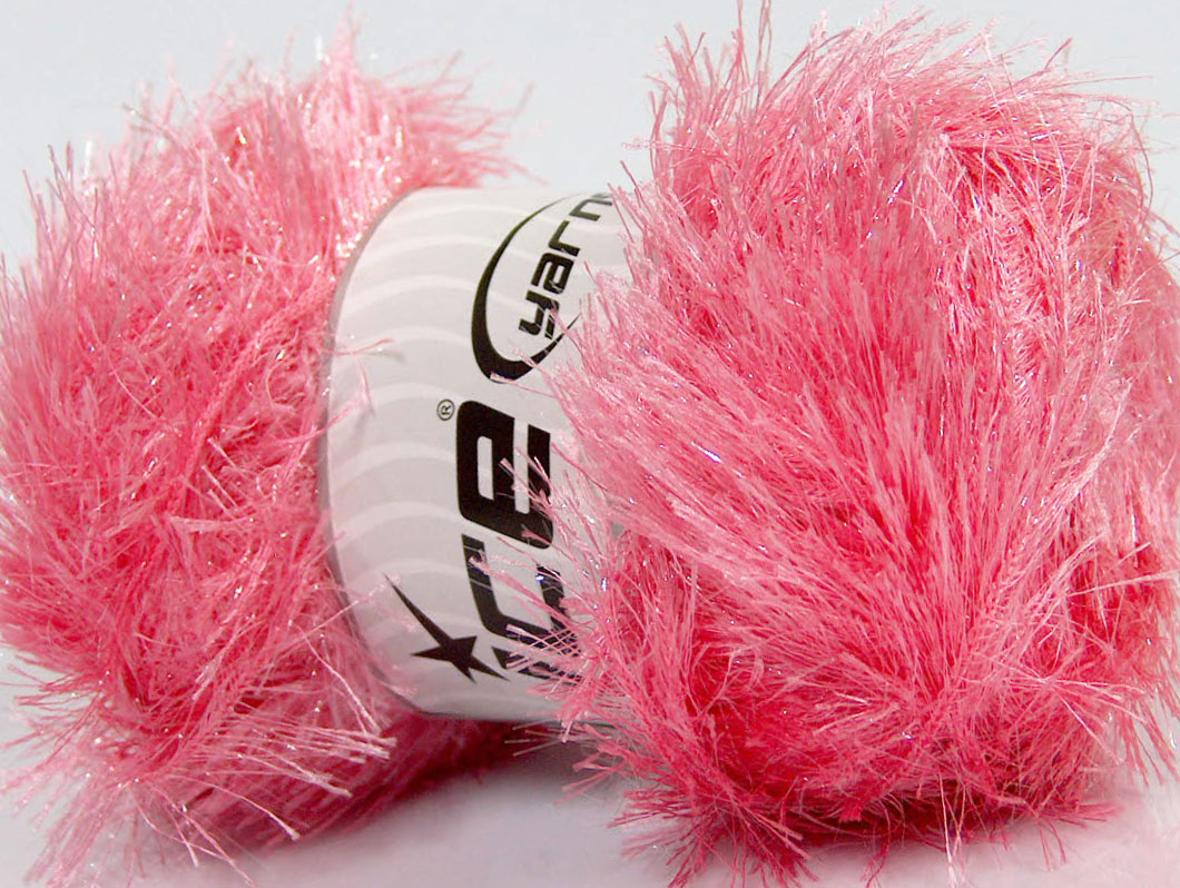 Zuurstokroze Eyelash Yarns 4x100gr