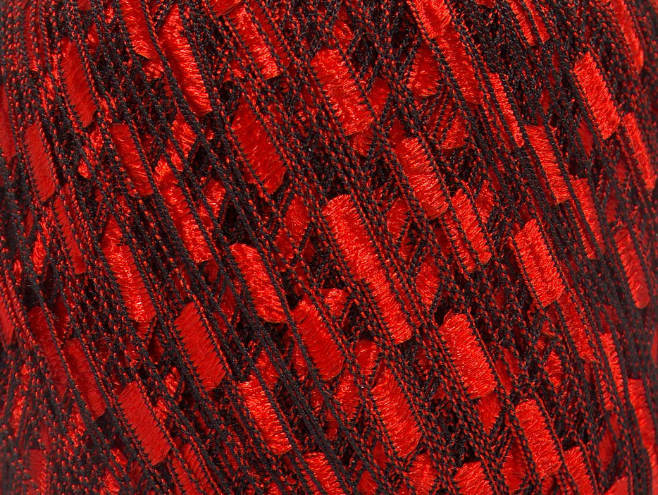 Zwart|Rood Ribbon – Ladder Yarns 6×66.5gr