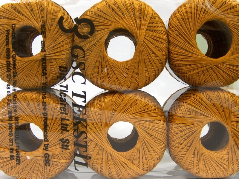 Karamel Haakgaren Dun 2 mm – Pakket 6x50gr