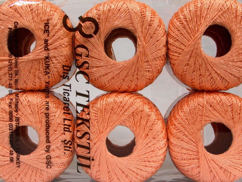 Licht Oranje Crochet Embroidery NeedleCraft HandCraft 6×66.5gr