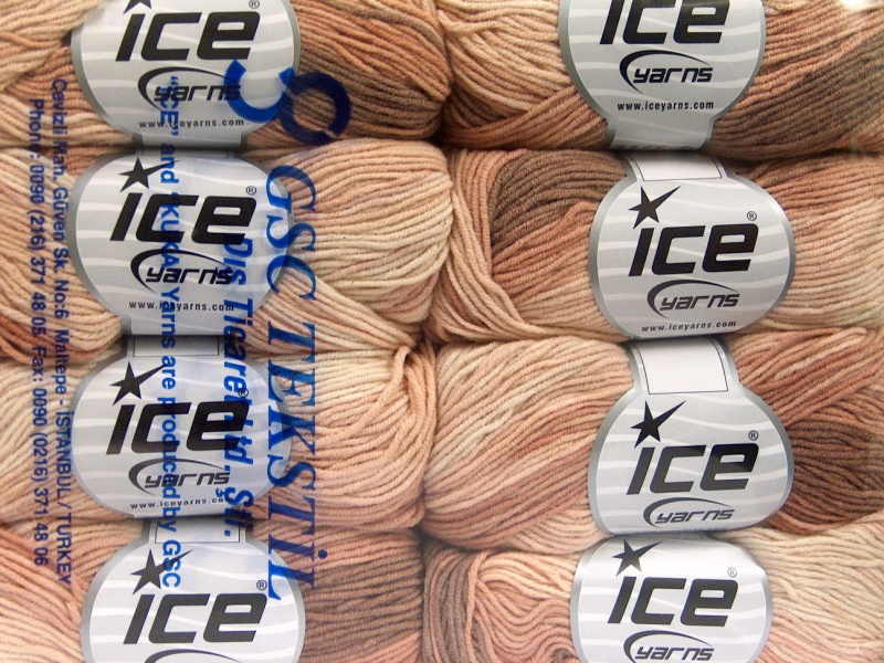 Bruin|Licht Roze|Roze-bruin Lente Zomer Garens 8x50gr
