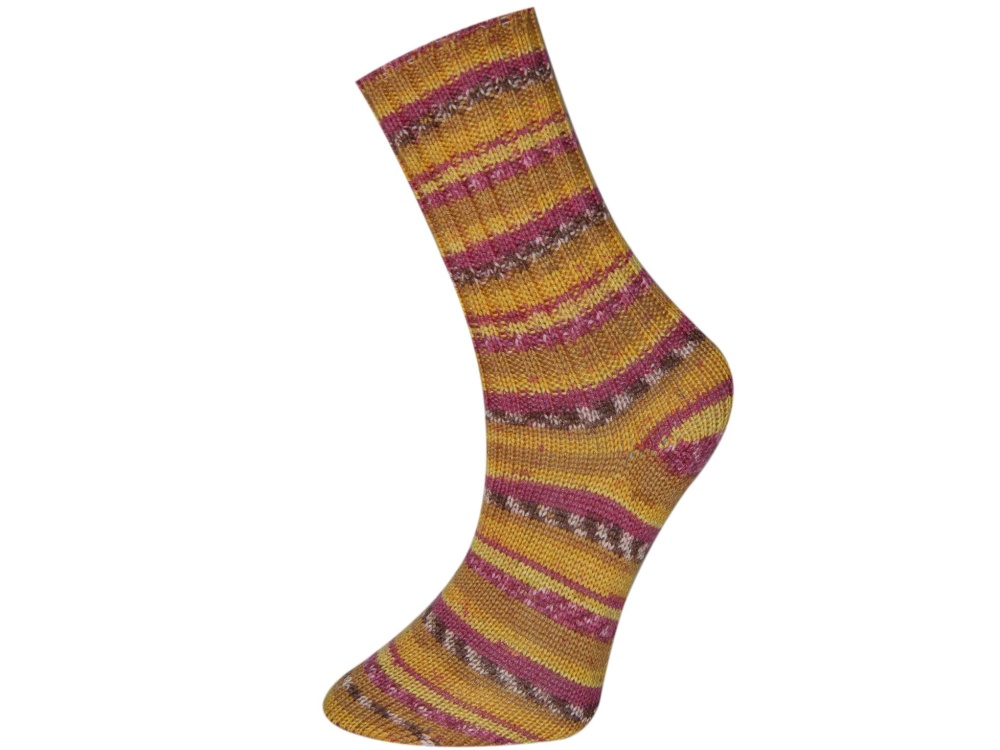 Roze|Oranje|Geel|Goud Sokkengarens 4x100gr