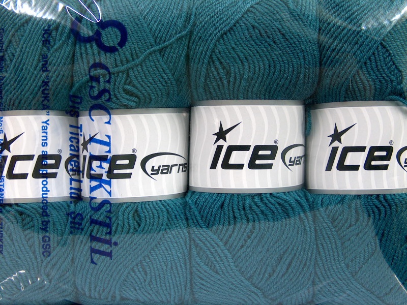 Blauwgroen Herfst Winter Garens 4x100gr