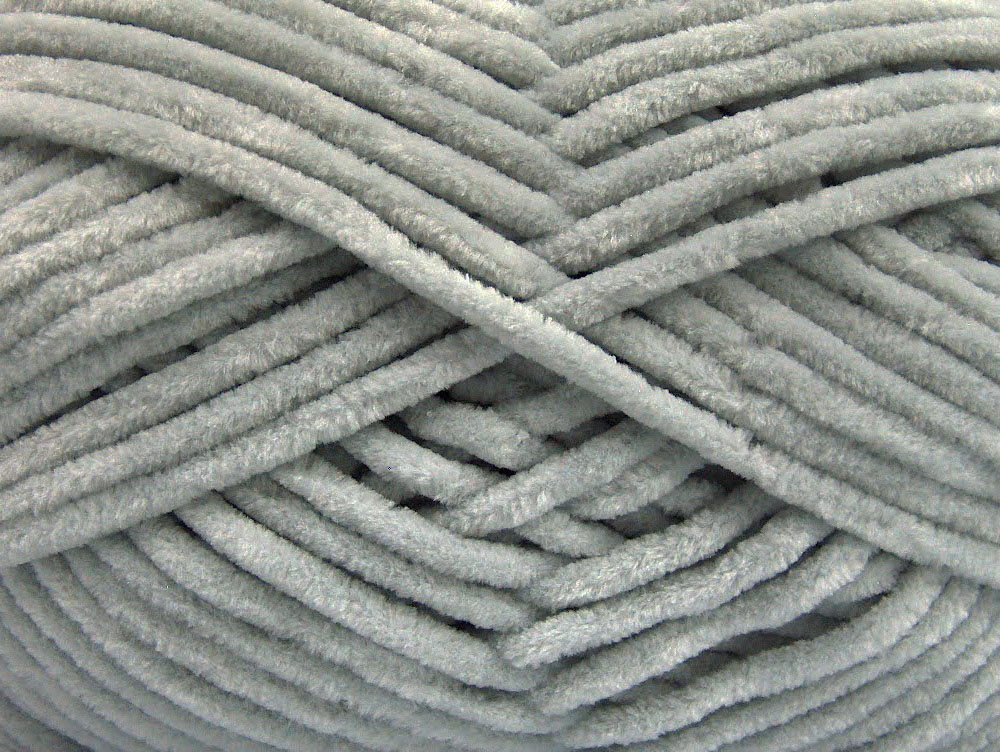 Licht Grijs Chenille Yarns 4x100gr