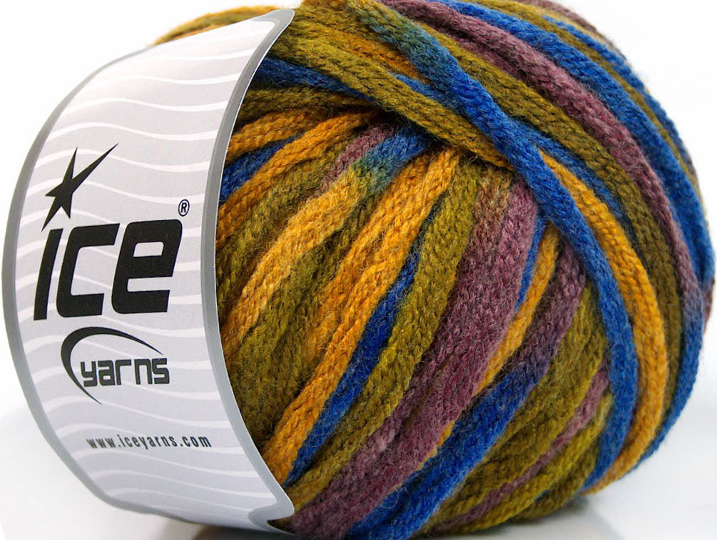 Groen|Blauw|Goud|Kastanjebruin Closeout Yarns 4x100gr