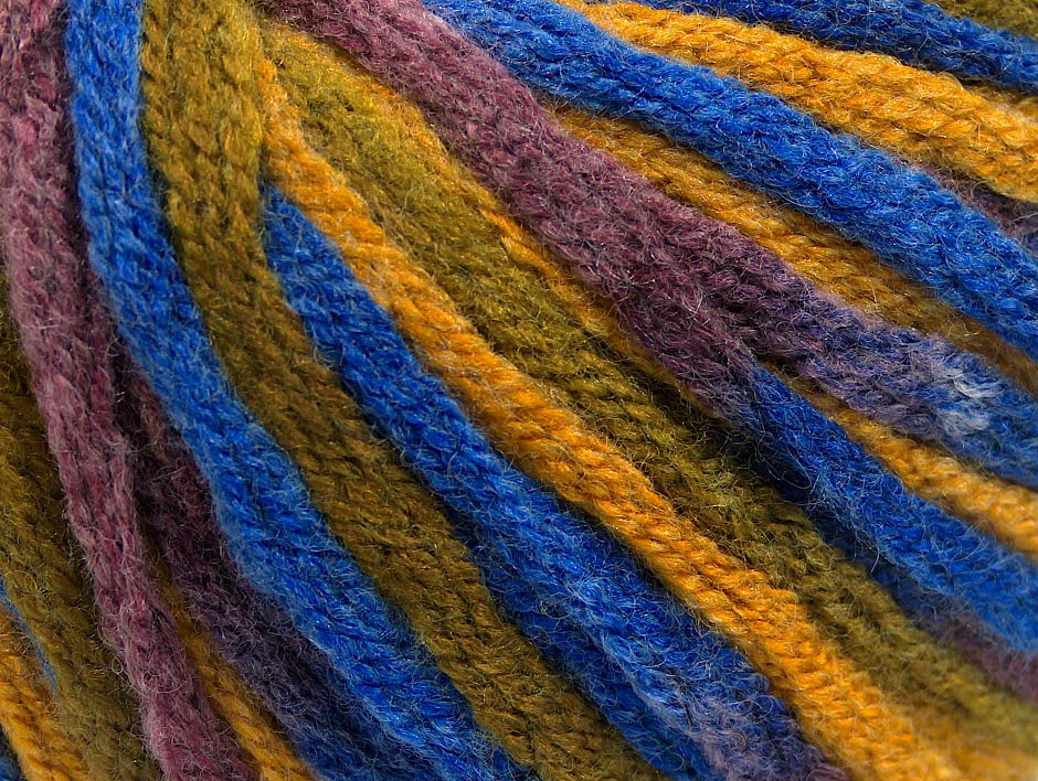 Groen|Blauw|Goud|Kastanjebruin Closeout Yarns 4x100gr