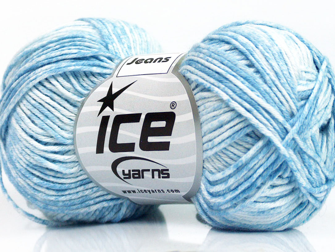 Wit|Lichtblauw Lente Zomer Garens 8x50gr