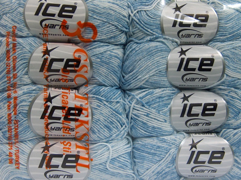 Wit|Lichtblauw Lente Zomer Garens 8x50gr