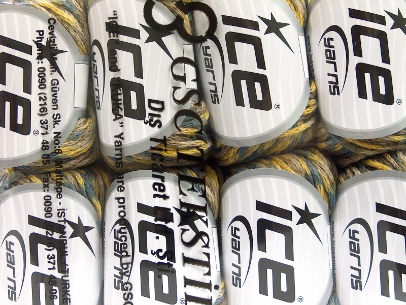 Geel|Grijs|Khaki|Beige Closeout Yarns 8x50gr