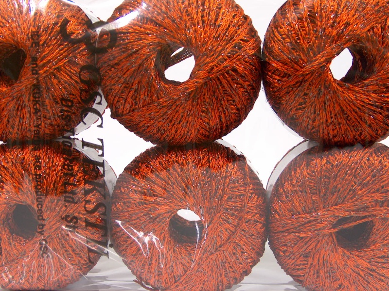 Zwart|Oranje Closeout Yarns 6×66.5gr