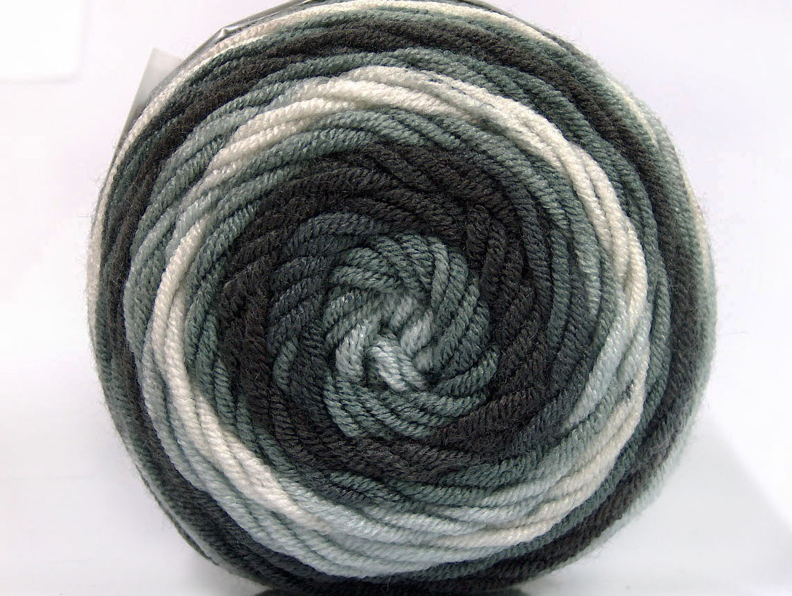 Wit|Grijs Tinten Cakes Yarns 3x100gr