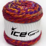 Paars|Rood|Oranje|Geel Cakes Yarns 2x200gr