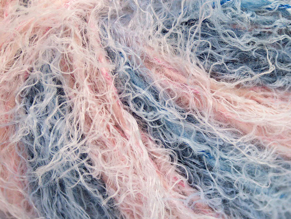 Roze tinten|Indigo Blauw Eyelash Yarns 8x50gr