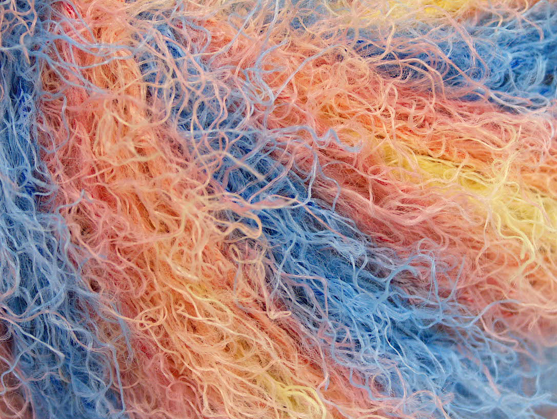 Blauw|Geel|Zalm Eyelash Yarns 8x50gr