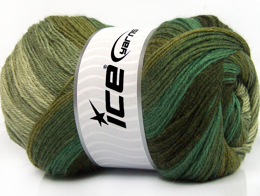 Khaki|Groen Tinten Herfst Winter Garens 4x100gr