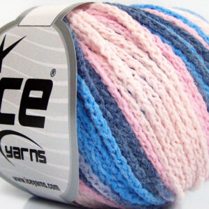 Roze tinten|Blauw Tinten Zelfstrepende Garens 8x50gr