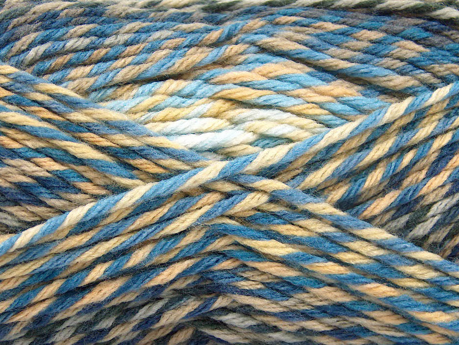 Crème|Grijs|Kameel|Blauw Tinten|Beige Zelfstrepende Garens 4x100gr