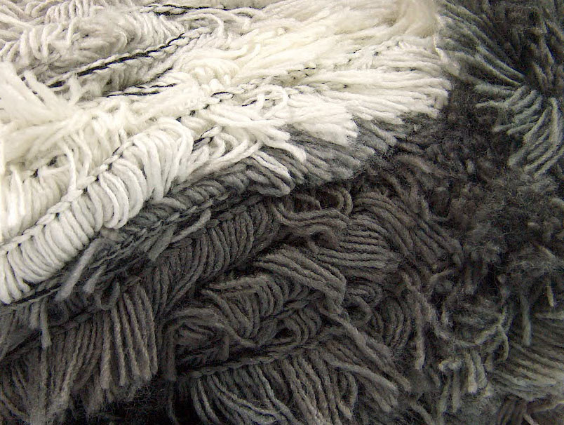 Wit|Grijs Tinten Eyelash Yarns 4x100gr