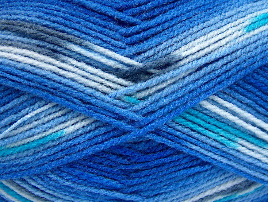 Turkoois|Licht Grijs|Blauw Tinten Baby Garens 4x100gr