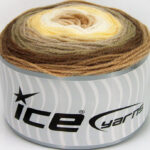 Bruin|Wit|Kameel|Licht Geel Cakes Yarns 3x100gr