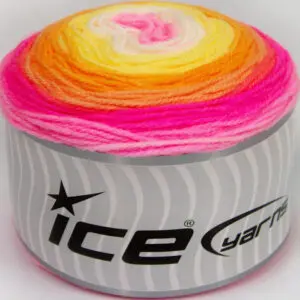 Roze|Wit|Oranje|Geel|Fuchsia|Zalm Cakes Yarns 3x100gr