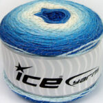 Wit|Blauw Tinten Cakes Yarns 2x150gr