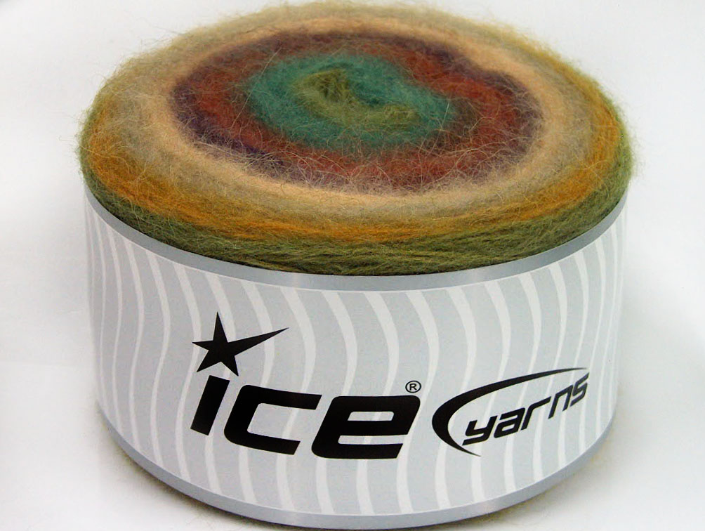 Bruin|Groen|Paars|Turkoois|Koper|Beige Cakes Yarns 2x200gr