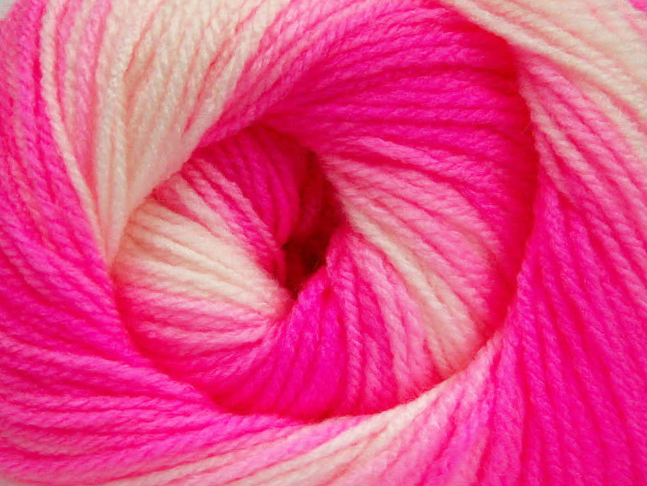 Wit|Licht Roze|Neon roze Baby Garens 4x100gr