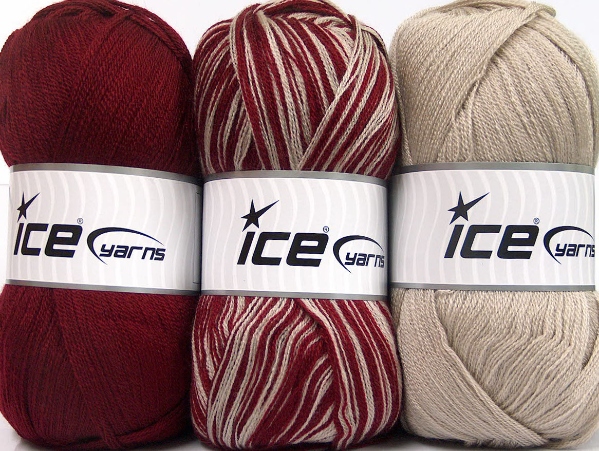 Bordeaux|Beige Baby Garens 3x100gr