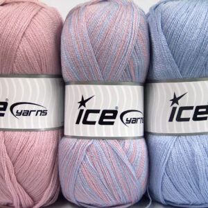 Licht Roze|Licht Lila Baby Garens 3x100gr